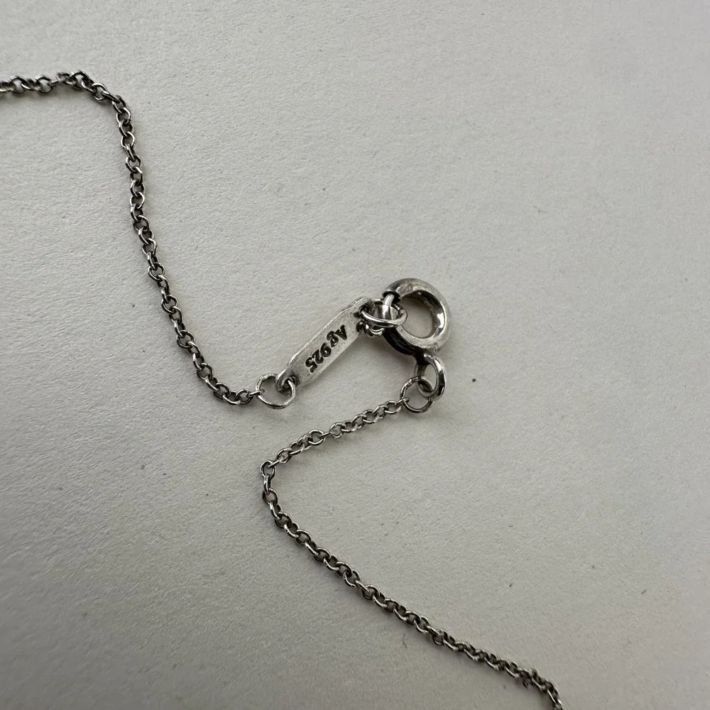 Tiffany & Co. Return to Tiffany Rubedo & Silver Mini Double Heart Necklace 16